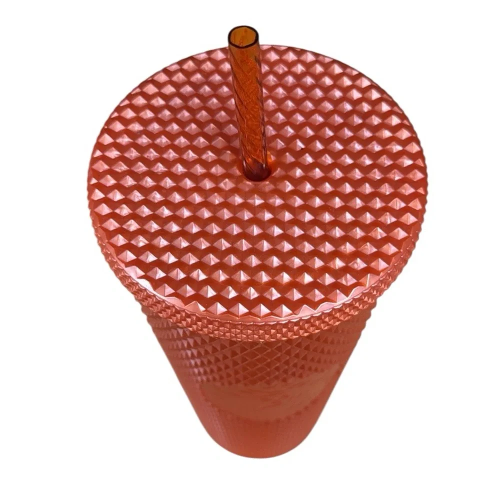 NWT Starbucks Diamond Studded Bling Halloween Orange 24oz Tumbler Cold Cup New
